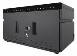 Manhattan 20-Port Ladeschrank 360 W, 20 USB-C PD-Ports, geräumige Fächer für Handys und Tablets, 360 W gesamt, bis zu 3 A/18 W pro Port, abschließbare Doppeltür, Überspannungsschutz, leiser L...