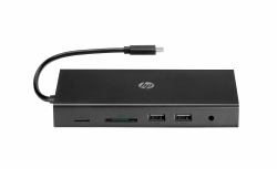 HP USB-C-Reisehub mit mehreren Anschlüssen (Travel USB-C Multi Port Hub - 1C1Y5AA, Wired, USB 3.2 Gen 1 - [3.1 Gen 1] Type-C, 10,100,1000 Mbit/s, Black, MicroSD [TransFlash], SD, China - Warranty:...