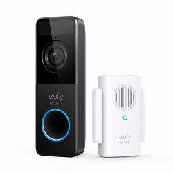 Eufy Video Doorbell 1080p Schwarz, Weiß (Security, Wi-Fi Video - Doorbell Kit, White, - 1080P-Grade Resolution, 120-Day Battery, No Monthly Fees, Human Detection, - Warranty: 12M)