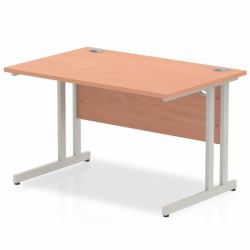 Dynamic Impulse Straight Desk (Dynamic Impulse 1200 x 800mm Straight Desk Beech Top Silver Cantilever Leg)