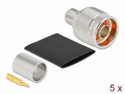 DeLOCK N plug for crimping LMR 400 with matchin Drahtverbinder Edelstahl (RJ45 Stecker Cat.6 STP werkzeugfrei, PC-ZubehÃ¶r)