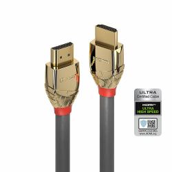 Lindy 37603 HDMI-Kabel 3 m HDMI Typ A [Standard] Grau (3m Ultra High Speed HDMI - Cable, Gold Line - Warranty: 300M)