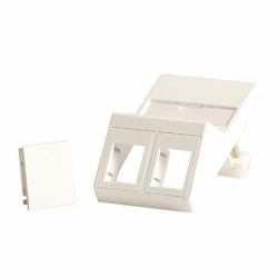 Lanview LVN126105 wall plate/switch cover White (Wall plate, angled, for 2 x - keystone. Fits 50x75 mm LK - FUGA outlet, white - Warranty: 300M)