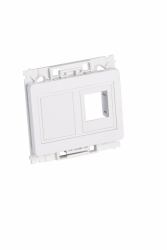 Lanview LVN126160 Wandplatte/Schalterabdeckung Weiß (Wall plate 2 x keystone for - OPUS outlet white - Warranty: 300M)