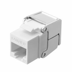 Lanview LVN128084 Keystone-Modul (Cat6a Unshielded flip jack - keystone - Warranty: 60M)