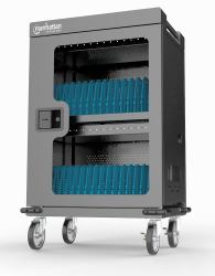 Manhattan 102353 Wagen / Schrank für das Management mobiler Geräte Wagen zur Verwaltung tragbarer Geräte Grau (Charging Cabinet/Cart via USB-C x32 Devices, Trolley, Power Delivery 18W per port [...
