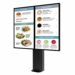 Peerless KOF555-2-EUK Gehäuse für Schilderdisplay (KOF555-2-EUK - Portrait Digital Signage Menu Board Kiosk for Dual Outdoor 55" Displays)