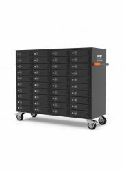 Port Designs 901969 Wagen / Schrank für das Management mobiler Geräte Schrank zur Verwaltung tragbarer Geräte Schwarz (CHARGING CABINET 40 SLOTS - INDIVIDUAL DOORS)