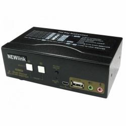 Cables Direct NLKVMHDMI-22DBL Tastatur/Video/Maus [KVM]-Switch Schwarz (CDL 2 PORT DUAL SCREEN HDMI/USB/AUD)
