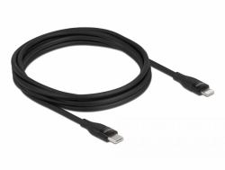 DeLOCK Daten- und Ladekabel USB Type-C zu Lightning für iPhone, iPad und iPod schwarz 2 m MFi (Delock Lightning-kabel - 2 m)