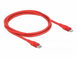 DeLOCK Daten- und Ladekabel USB Type-C zu Lightning für iPhone, iPad und iPod rot 1 m MFi (Delock Daten- und Ladekabel USB Type-C zu Lightning fÃ¼r iPhone, iPad und iPod rot 1 m MFi)