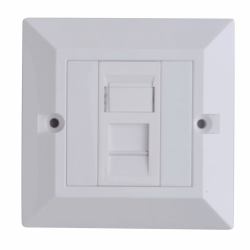 Lanview LVN126188UK Steckdose Weiß (CAT6 Faceplate Single Gang UK - Type 86*86mm CAT6 Faceplate - Single Gang UK Type 86*86mm - Warranty: 60M)