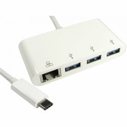 Cables Direct USB3C-ETHGHUBA laptop-dockingstation & portreplikator USB 3.2 Gen 1 [3.1 Gen 1] Typ...
