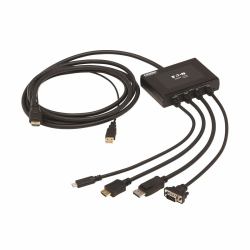 Tripp Lite B321-4X1-HDVC Video-Switch HDMI (4PT PRESENTATION ADAPTER 4K - 60HZ DP USB-C 1080P VGA TO HDMI)