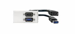 Vivolink WI221295 Steckdose HDMI + USB A Weiß (Outlet Panel HDMI, USB3.0)