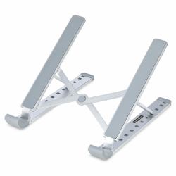 StarTech.com Faltbarer Laptop Ständer, Tragbarer Höhenverstellbarer Ergonomischer Laptopständer, Tragkraft 10 kg, Aluminium Laptophalterung neigbar, Notebook Ständer, Schwenkbare Laptop Unterla...