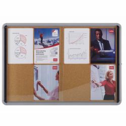 Nobo Premium Plus Cork Lockable Notice Board Sliding Door 12xA4 (Nobo 1902574 Premium Plus Cork Lockable Notice Board 12xA4)