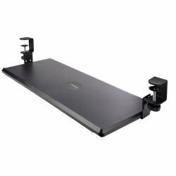 StarTech.com Under-Desk Keyboard Tray, Clamp-on Ergonomic Keyboard Holder, Up to 12kg [26.5lb], Sliding Keyboard and Mouse Drawer with C-Clamps, Height Adjustable Keyboard Tray [3.9/4.7/5.5 in] (UN...