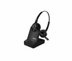 agent AW60 Binaural Kopfhörer Kabellos Kopfband Büro/Callcenter Schwarz 