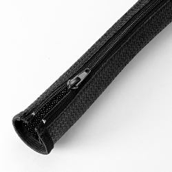 Vivolink PROZIPSLEEVE2018 Kabelmuffe Schwarz (Pro Expandable Sleeve Black - w. Zipper 20mm 1.8m)