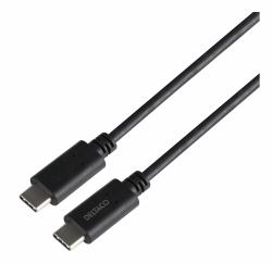 Deltaco USBC-4008-LSZH USB Kabel USB4 Gen 3x2 0,8 m 40 Gbit/s 240 W Schwarz 