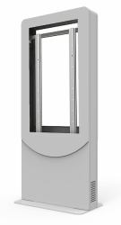 Peerless KIPC2550B-S-EUK Gehäuse für Schilderdisplay (KIPC2550B-S-EUK - 50" Floor Standing Totem/Portrait Kiosk Back to Back Silver)