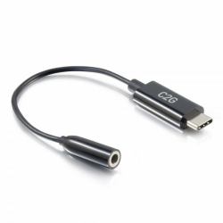 C2G 54426 mobile phone cable Black 0.09 m USB-C 3.5 mm (C2G 54426 mobile phone cable Black 0.09 m USB-C 3.5 mm)