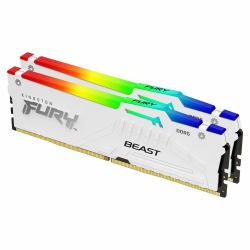 Kingston Technology FURY Beast 32 GB 5600 MT/s DDR5 CL36 DIMM [2er-Kit] White RGB EXPO (Kingston FURY Beast KF556C36BWEAK2-32 32GB [2x 16GB] DIMM System Memory, 5600MHz, DDR5, CL36, White, RGB, Int...