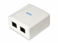 Equip 2-Port Cat.6 Aufputzgehäuse (2-Port Cat.6 Surface Mount Box - Warranty: 12M)