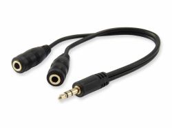 Equip 147941 Audio-Splitter Schwarz (Audio Split Cable - Warranty: 12M)