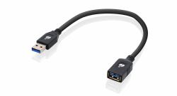 iogear G2LU3AMF USB Kabel USB 3.2 Gen 1 [3.1 Gen 1] 0,3 m USB A Schwarz 