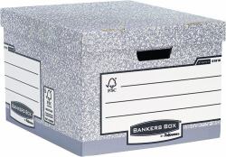 Fellowes R-Kive System Large Storage Box Dateiablagebox Grau (Bankers Box System Large Storage Box Grey Pack of 10)