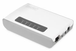 Digitus 2-Port USB 2.0 Wireless Multifunktions-Netzwerk Server, 300 Mbps (2-P USB 2.0 WIFI NETWORK SERVER - NAS USB HUB PRINT SERVER)