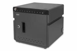Digitus Mobile Desktop Charging Cabinet for 10 Laptops/Tablets Up to 13 Inches, UV-C, USB-C (CHARGING DESKTOP CABINET UV-C - 345X360X370MM INCL. USB FAN)