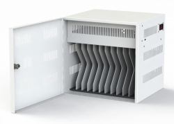Loxit 7715-USB-C Ladestationsorganiser Tisch- und Wandmontage Stahl Weiß (7715-USB-C - iBank&reg; 10 USB C Charge Max 12W/Device)