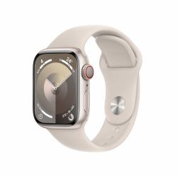 Apple Watch Series 9 41 mm Digital 352 x 430 Pixel Touchscreen 4G Beige WLAN GPS (APPLE WATCH SERIES 9 CELLULAR 41MM STARLIGHT AI STAR SB S/M)