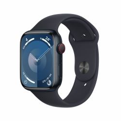 Apple Watch Series 9 [Demo] 45 mm Digital 396 x 484 Pixel Touchscreen 4G Schwarz WLAN GPS (APPLE WATCH SERIES 9 CELLULAR 45MM MIDNIGHT AI MIDNIGHT SB S/M BROWN BOX)