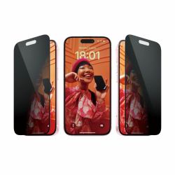 PanzerGlass ® Privacy Displayschutz iPhone 15 | Ultra-Wide Fit m. EasyAligner (UWF PRIVACY WA - IPHONE 15)