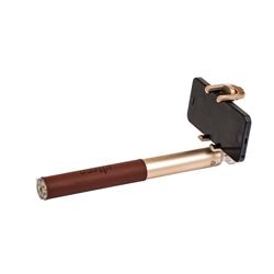 Ultron BT deluxe Selfie-Stick Braun, Gold (Bt Deluxe Selfie Stick Brown, - Gold - Warranty: 12M)