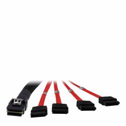 Inter-Tech SFF 8087 - 4 x SATA 1m Schwarz 
