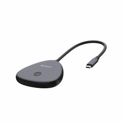 Verbatim 32147 Kabelloser Display-Adapter USB Desktop (Share My Screen 4K USB-C - Wireless Display Adapter with - Hub WDA-02 Share My Screen 4K - Warranty: 24M)