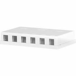 EFB Elektronik EC020400006 Netzwerkanschlussdose Weiß (KEYSTONE BOX 6PORT SURF-MOUNTED - PURE WHITE WITHOUT MODULE)