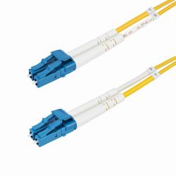 StarTech.com 15 Meter LWL Patchkabel LC LC [UPC] Singlemode OS2 Duplex, 9/125µm, 100Gbit, Biegeunempfindlich, Geringe Einfügedämpfung, LSZH Glasfaserkabel (LC/LC SINGLE MODE FIBER CABLE - OS2/UP...