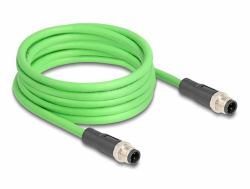 DeLOCK 80419 Netzwerkkabel Grün 5 m SF/UTP [S-FTP] (Delock M12 Kabel D-kodiert 4 Pin Stecker zu Stecker PUR [TPU] 5 m)