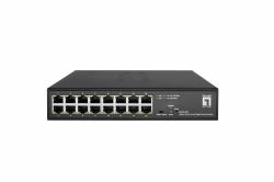 LevelOne Hilbert 10” 16-Port Gigabit Smart Lite Switch, 16 x Gigabit RJ45 [10/100/1000] 