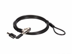 Conceptronic CUSTODIO02BS Laptop-Schloss, Standard-Sicherheitsschlitz, 1.8m (Keyed Laptop Lock, Standard - Security Slot, 1.8M - Warranty: 12M)