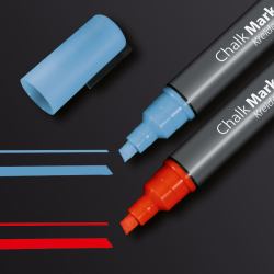 Sigel GL183 Kreidestift Meißel Hellblau, Rot 2 Stück[e] (Chalk Marker RedBlue Chisel Tip 1-5mm [2] - GL183)