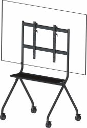 Vision VFM-F12 TV-Halterung 2,54 m [100"] Schwarz (Display-BodenstÃ¤nderwagen - Wagen passt fÃ¼r Displays von 55 bis 100" mit VESA-GrÃ¶Ãen bis zu 900 x 600 - macht jedes Teams- oder Zoom-S...