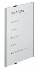 Durable Info Sign Acrylic, Aluminium Silver (Durable Doorplate INFO SIGN A3 Portrait)