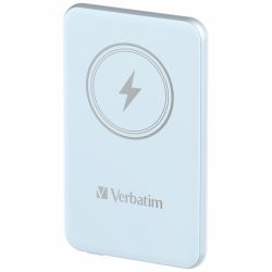 Verbatim Charge 'n' Go Lithium Polymer [LiPo] 5000 mAh Kabelloses Aufladen Blau (Verbatim Charge Go Mag Wless PB 5000 Blu)